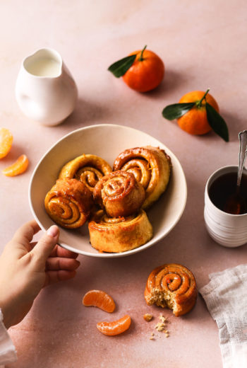 Brioches roulées à la Clémentine de Corse