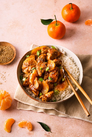 Poulet caramélisé à la Clémentine de Corse et sauce soja